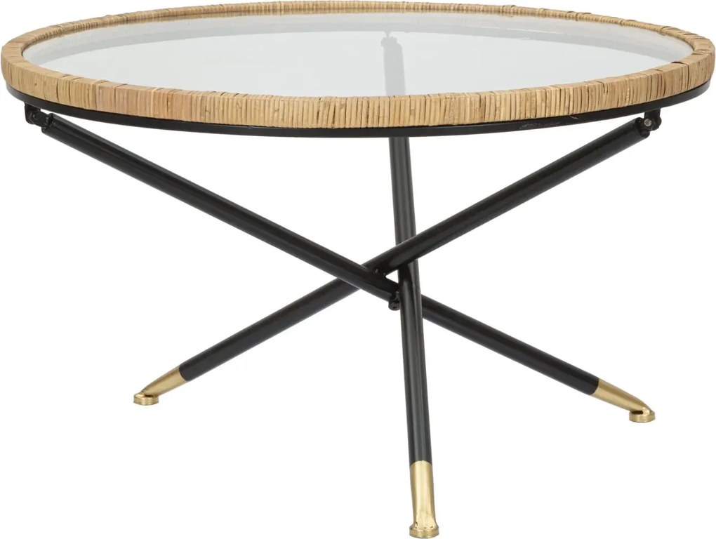 Konferenční stolek Saint Barth 80 cm hnědo-černý