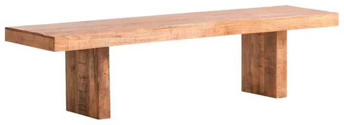 furniture-nabytek.cz - Masívny jedálenský set Cleveland z mangového dreva, lakovaný, hnedý – stôl 200 cm, 4 stoličky, lavica 190 cm