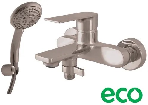Vaňová batéria RAV SLEZÁK Nil so sprchovacím setom 150 mm metal grey NL154.5/1MGL