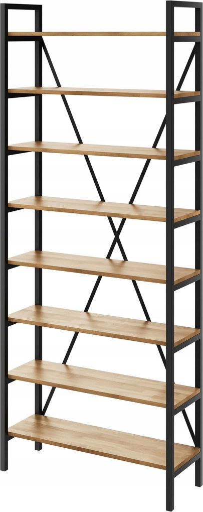 Regál Loft industriálny na knihy dub D8-40 140 cm