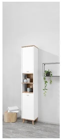 Livarno home Vysoká skrinka do kúpeľne Corfu, 32 x 180 x 28 cm + Skrinka do kúpeľne Corfu, 32 x 96 x 28 cm  (800008577)