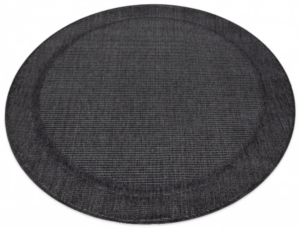 Kusový koberec Duhra čierny kruh 150cm