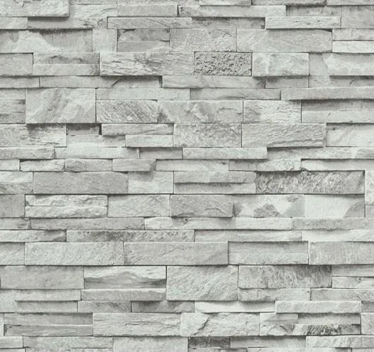Vliesové tapety, kameň pieskovec sivý, Origin 236330, P+S International, rozmer 10,05 m x 0,53 m