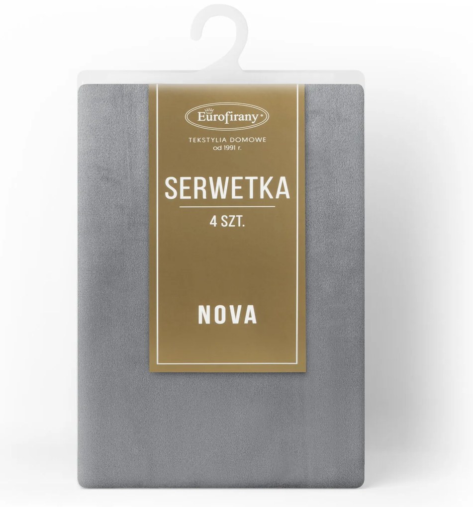 SADA 4 KS PRESTIERANIE NA STÔL MELINDA 40X30 CM SIVÁ