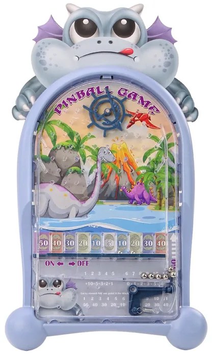 LEAN TOYS Pinball arkádová hra – Dinosaurus, drak modrý