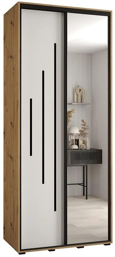 Skriňa 45 Canaris 13 110 artisan/biela/čierna