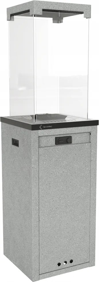 Plynový ohrievač KRATKi Patio Slim Light Keramický horák Propan Granito