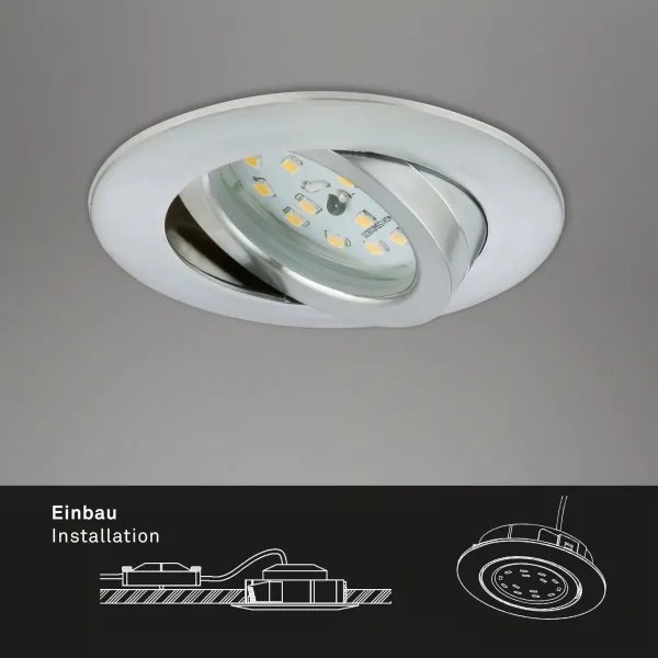 Briloner 7296-039 - SADA 3x LED kúpeľňových podhľadových svietidiel 1xLED/6,5W/230V IP23