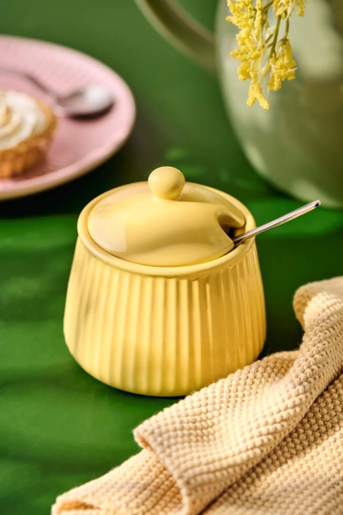IB Laursen Keramická cukornička MYNTE LEMONADE žltá