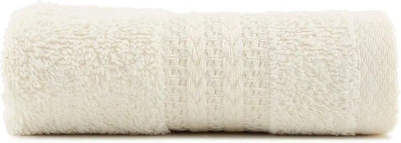 Krémový bavlnený uterák Amy, 30 × 50 cm