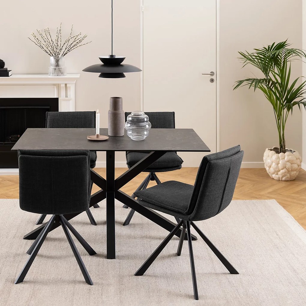 Jedálenský stôl Heaven 135 cm čierny