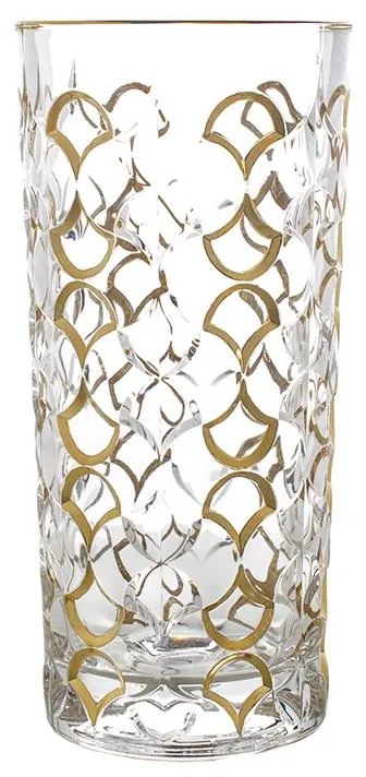 KRIŠTÁĽOVÁ VÁZA BOHEMIA PRESTIGE ARABESQUE GOLD 280MM