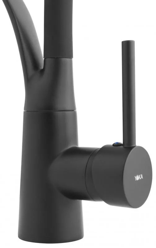 Erga Zefir, vysoká drezová batéria s elastickým ramenom h-430, čierna matná, ERG-YKA-BZ.ZEFIR-BLK