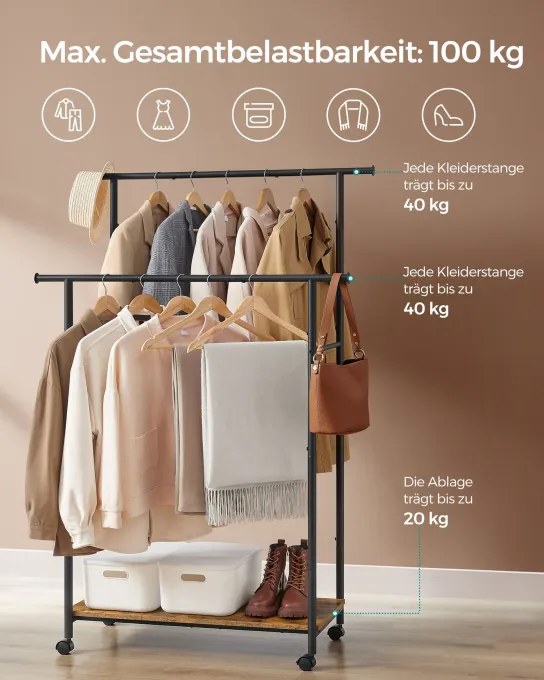 Závesný stojan na kolieskach HSR152B01