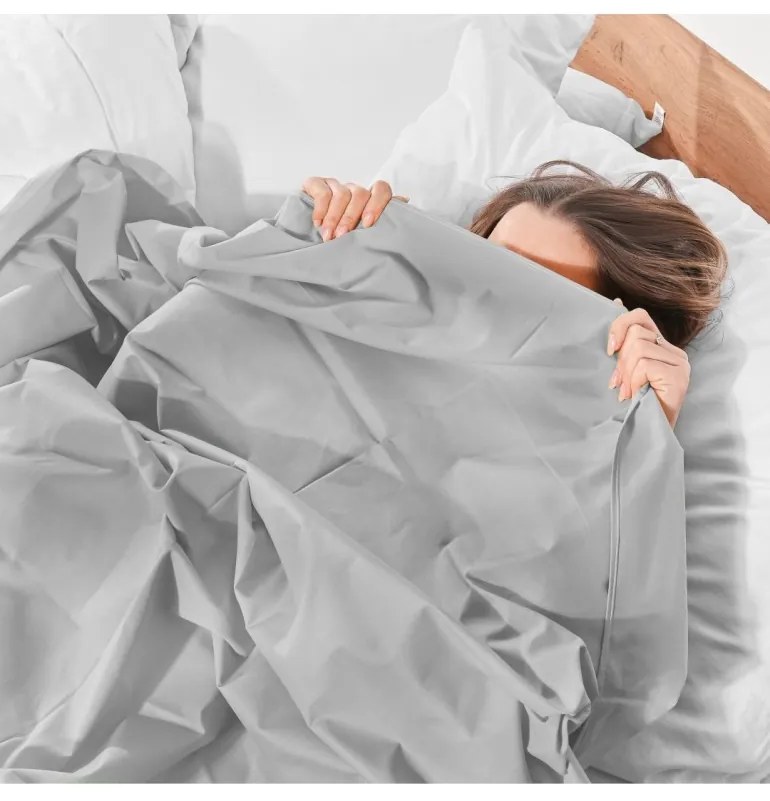 Plachta posteľná sivá pevná EMI, Pevná dvojplachta 200x220