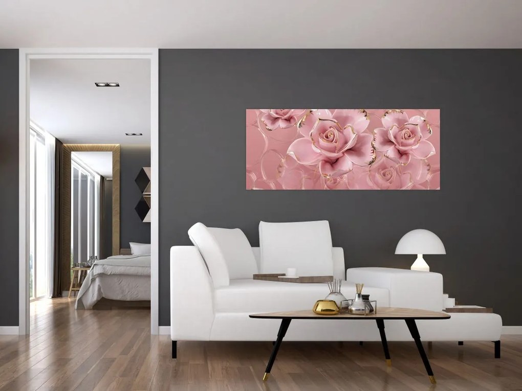 Obraz - Kvetinový dekor (120x50 cm)