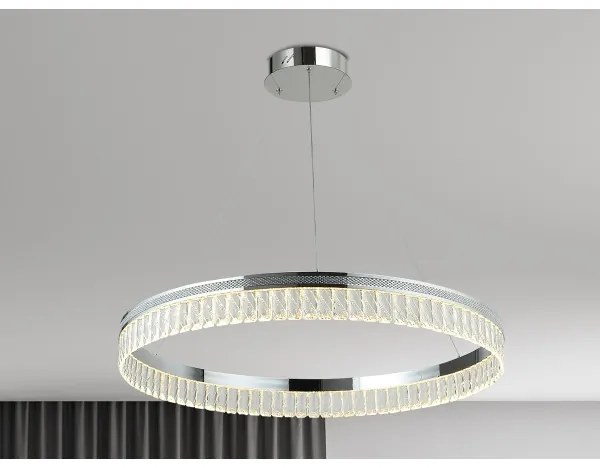 LED stmievateľný krištáľový luster na lane THALIA LED/55W/230V 3000-6000K + diaľkové ovládanie