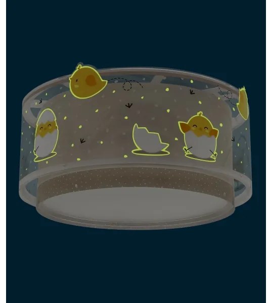 Dalber 76876 - Detské stropné svietidlo BABY CHICK 2xE27/15W/230V