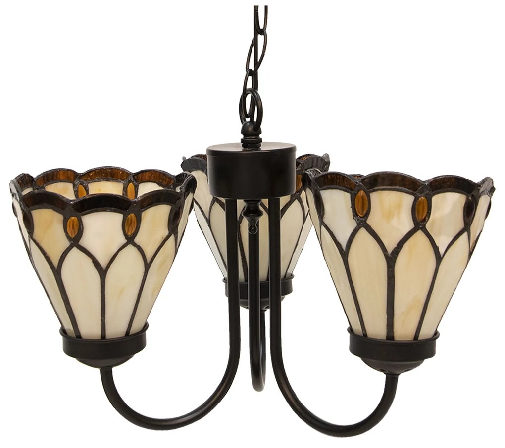 Závesná lampa Tiffany luster CARAMEL Ø39 3xE14