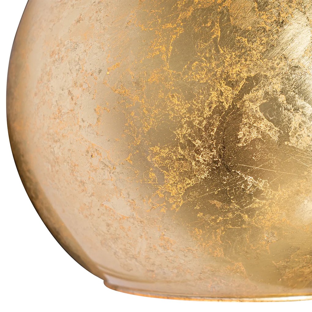 Inteligentné nástenné svietidlo čierne so zlatým sklom vrátane WiFi A60 - Bert