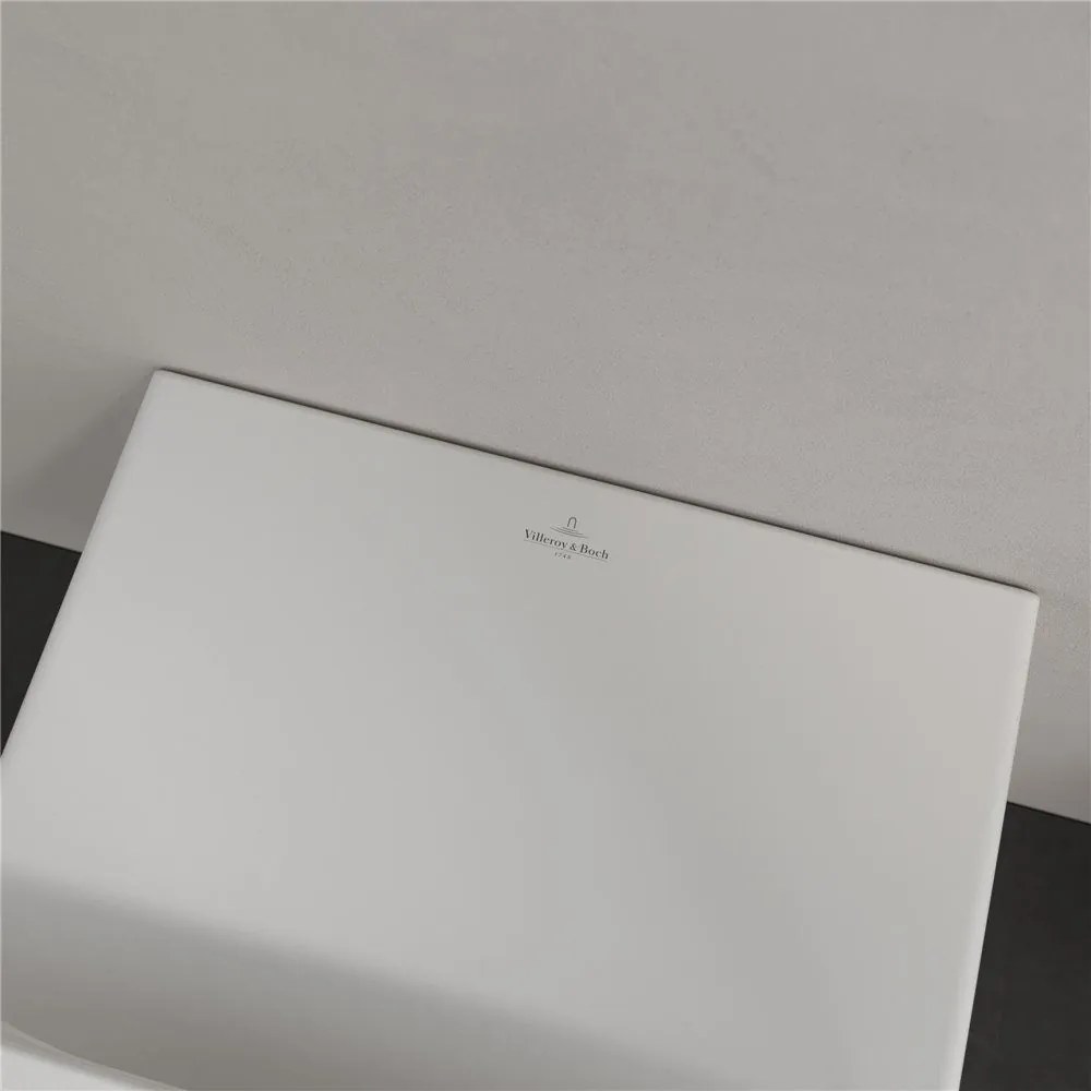 VILLEROY &amp; BOCH ViCare závesné WC s hlbokým splachovaním bez vnútorného okraja, 370 x 700 mm, biela alpská, s povrchom CeramicPlus, 5649R0R1