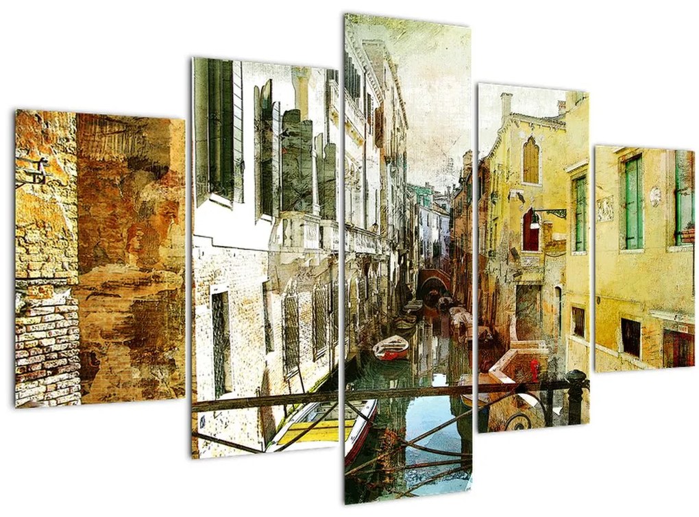 Obraz - Ulička v Benátkach (150x105 cm)
