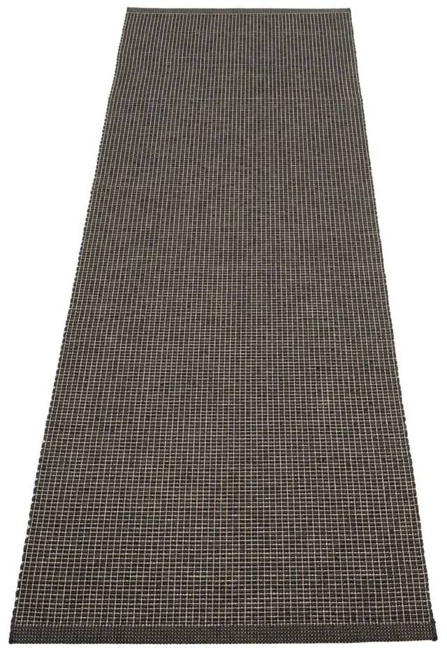 Antracitový vnútorný a vonkajší behúň 70x240 cm Emm Black Linen – Pappelina