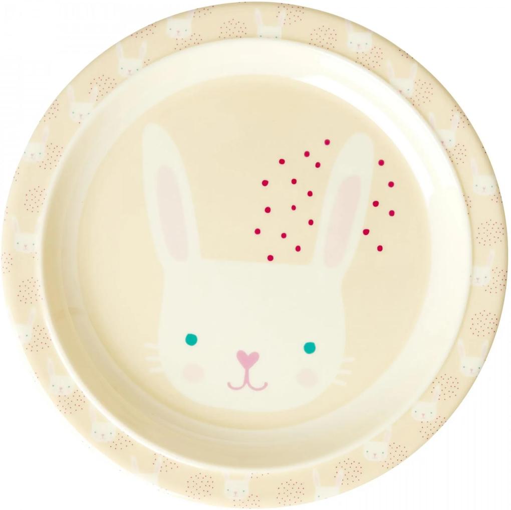 rice Detský melamínový tanier Rabbit