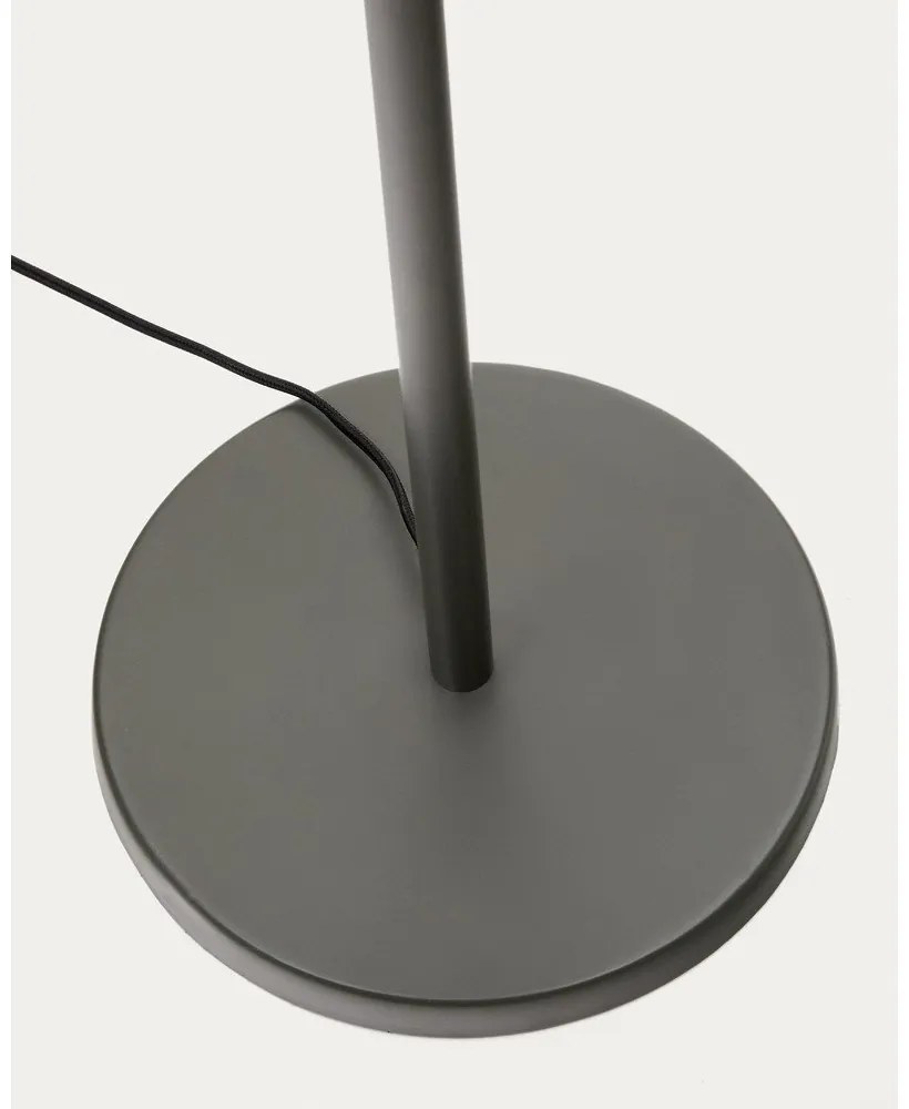 Tmavozelená stojacia lampa s textilným tienidlom (výška 153 cm) Navat – Kave Home