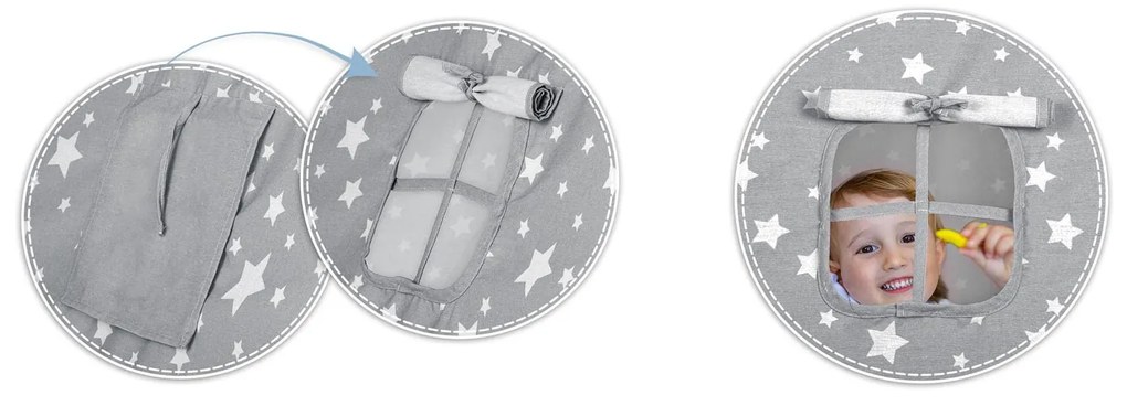 Detské típí so svetielkami Nukido 740120 - sivé