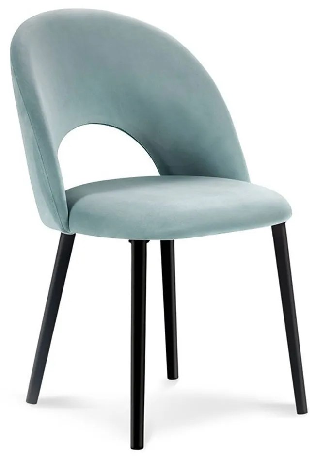 Zelená Zamatová stolička Lucia dĺžka 52 × šírka 48 × výška 80 cm MILO CASA