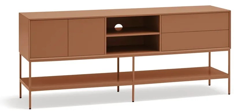 TV stolík v tehlovej farbe 175x74x45 cm Platt – Teulat