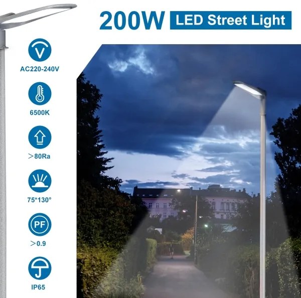 Aigostar - LED pouličné svietidlo SLIM LED/200W/230V 6500K IP65