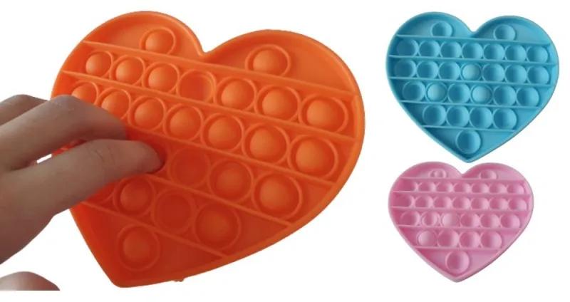DR Antistresová senzorická hračka Push Pop Bubble - HEART Zelená
