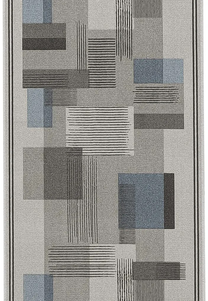 Koberce Breno Behúň LISTRA 97, šíře role 100 cm, sivá, viacfarebná