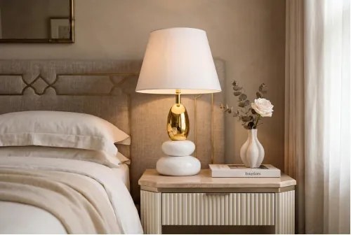 Stolová lampa 70018 Zen White Gold - Komfort-nábytok