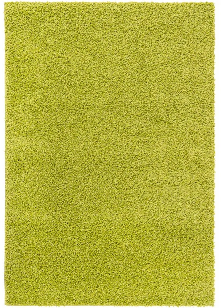 Kusový koberec Shaggy Tokyo zelený 80x200cm