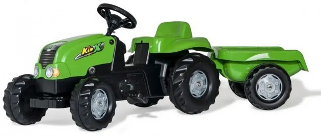 Šlapací traktor s vlečkou Rolly Toys 012169 zelený