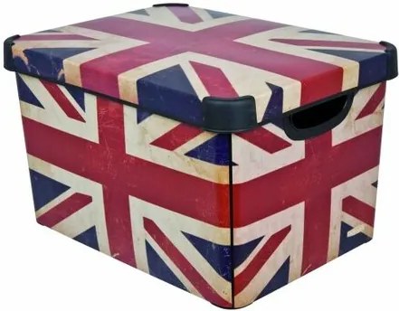Úložný box dekoratívny L BRITISH FLAG, Curver