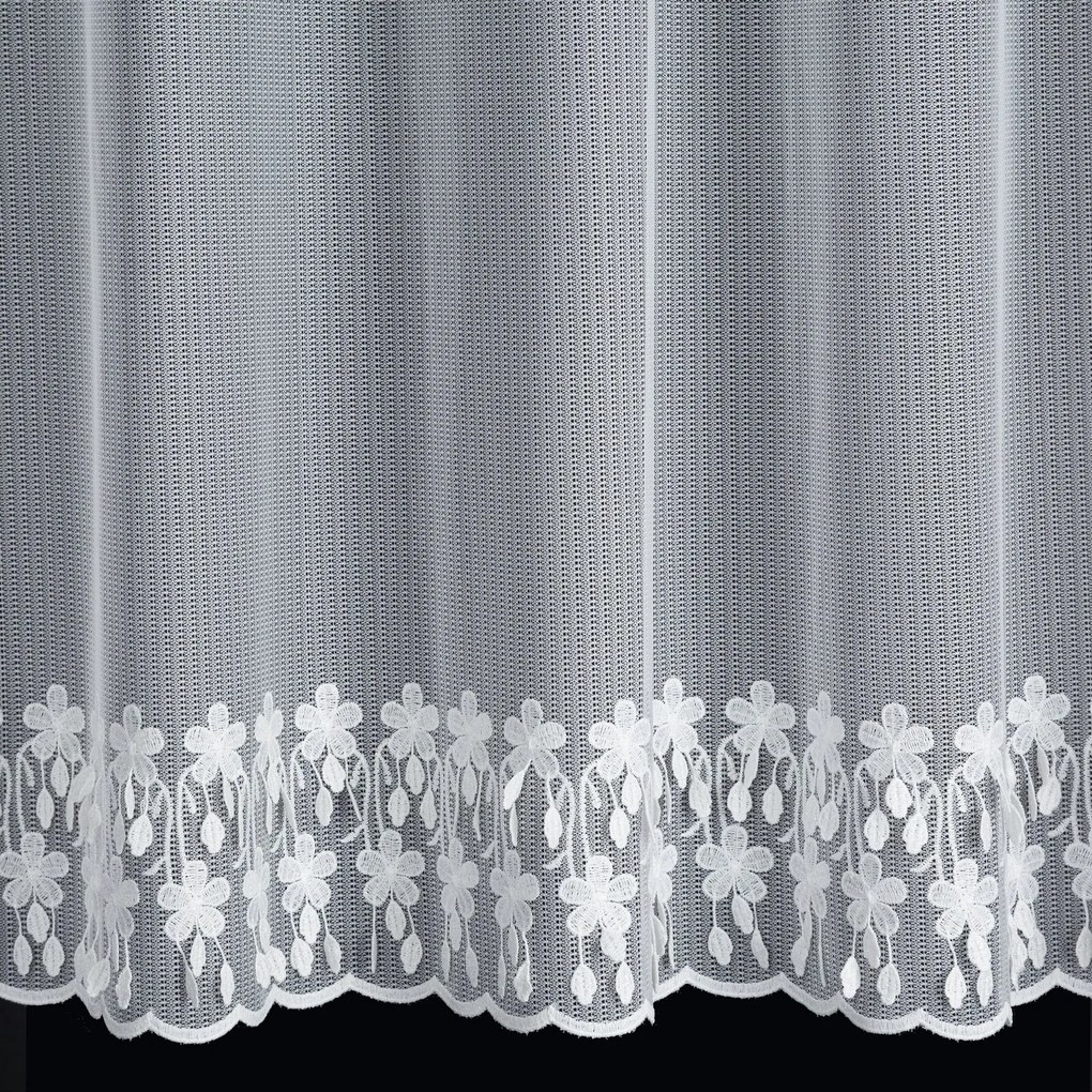 ZÁCLONA NA KRÚŽKOCH SADIE 300X150 CM BIELA