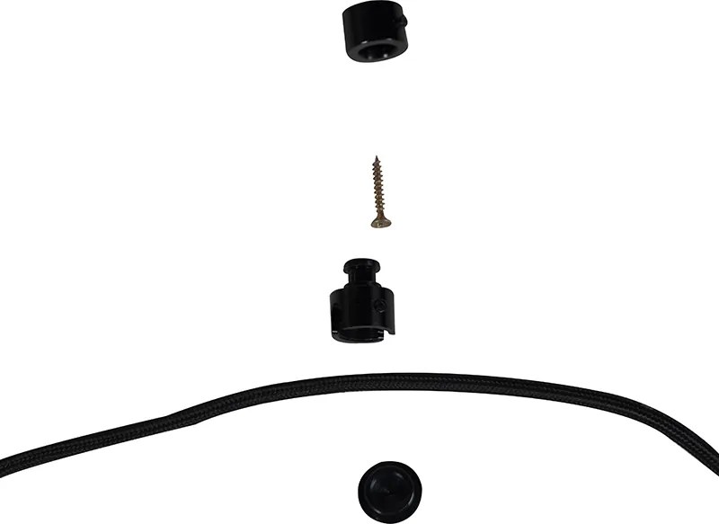 Hanglamp zwart met rode kap en gouden binnenkant 35cm 3-lichts - Cava