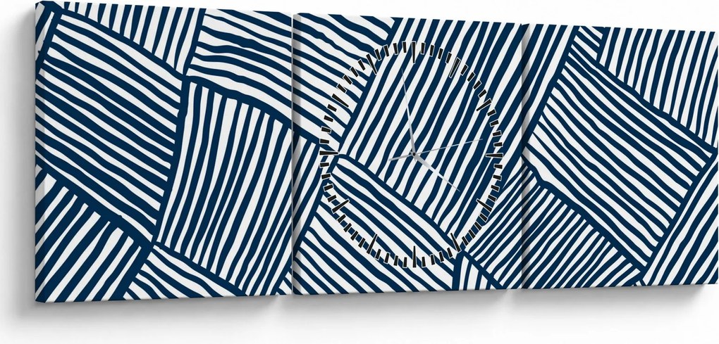 Obraz - 3D línia (s hodinami) (90x30 cm)