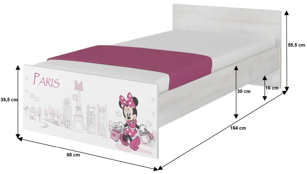 DO Detská posteľ Minnie Paris Disney Max 160x80