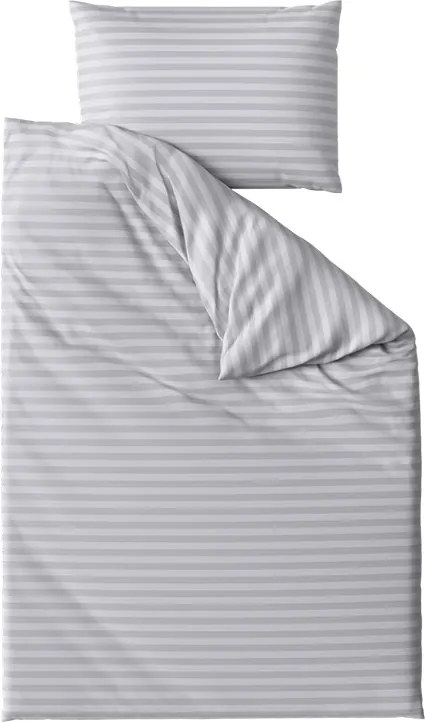 Hotelové obliečky z mikrovlákna JASMINE svetlo sivé - prúžok 2 cm Rozmer obliečky: 2 ks 70 x 90 cm | 200 x 220 cm