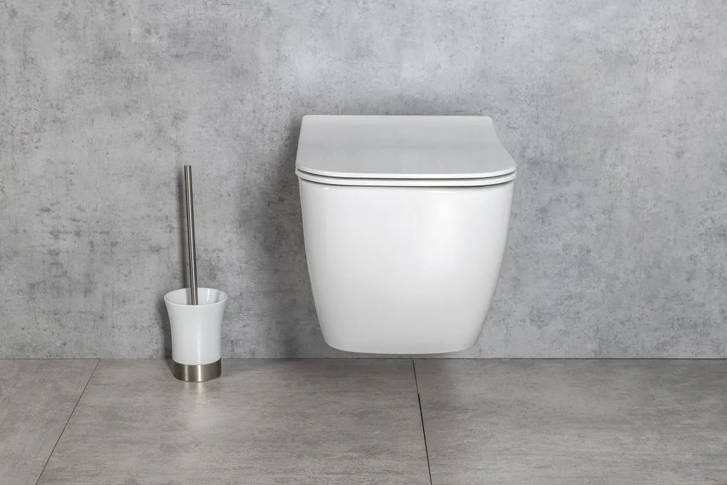 Isvea VEA, závesná WC misa, Rimless, 34,5x52cm, biela, 10VA02004