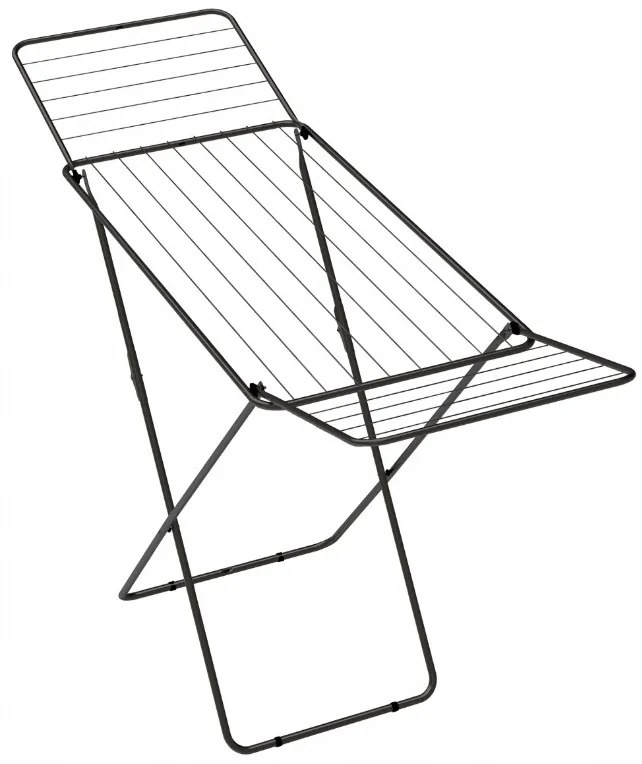 Erga Model 107 Black, sušiak na bielizeň 178,5x54x104,5 cm, čierna, ERG-SEP-10SUSLA107BLA