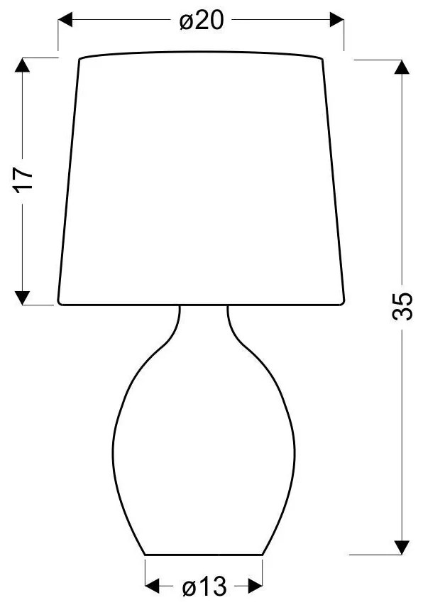 Candellux AMBON Stolná lampa 1X40W E14 gray 41-78575