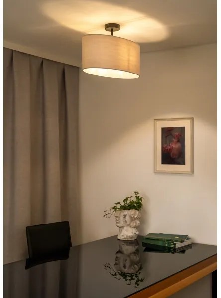 Duolla - Prisadený luster OVAL 1xE27/15W/230V šedá