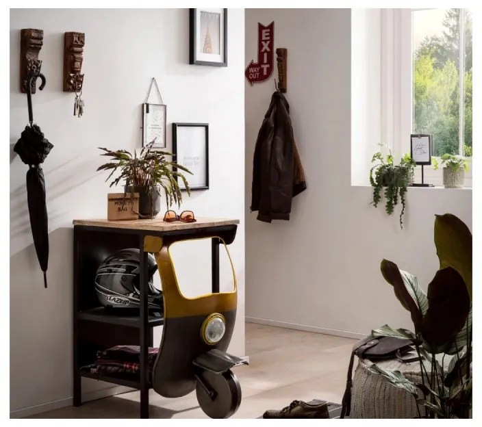 furniture-nabytek.cz - Masívny konzolový stôl TukTuk z mangového dreva, lakovaný, čierny