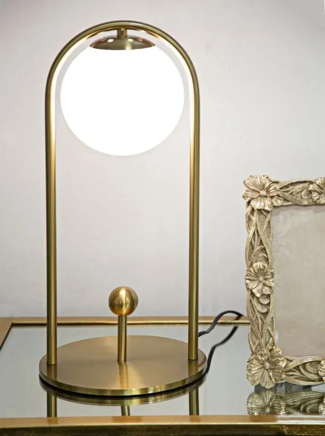 Stolná lampa Glamy Arc A 47 cm zlatá